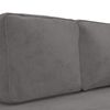 vidaXL Chaise longue avec coussins et traversin gris clair velours