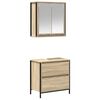 vidaXL Ensemble de meubles de salle de bain 2 pcs en bois d'ing&eacute;nierie ch&ecirc;ne Sonoma