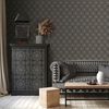 DUTCH WALLCOVERINGS Papier peint avec motif hexagonal Noir et dor&eacute;