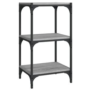 vidaXL Biblioth&egrave;que Sonoma gris 40x33x70,5 cm Bois d'ing&eacute;nierie acier
