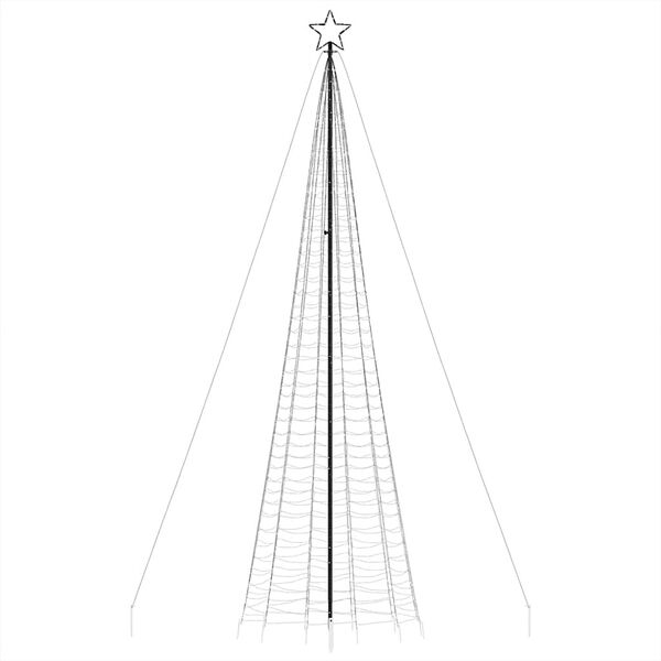vidaXL Sapin de Noël à LED avec piquets 1534 LED colorées 500 cm