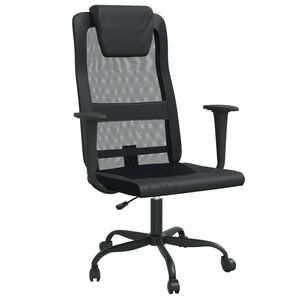 vidaXL Chaise de bureau r&eacute;glable en hauteur noir