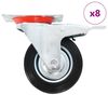 vidaXL 8 pcs Roulettes pivotantes 100 mm