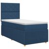 vidaXL Lit boxspring avec matelas Bleu 90 x 200 cm Tissu