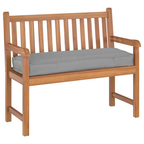 vidaXL Coussin pour banc de palette Gris 120 x 40 x 8 cm Tissu Oxford