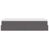 VidaXL Cadre de lit ottoman avec matelas gris 90x200 cm similicuir
