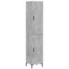 vidaXL Buffet haut Gris b&eacute;ton 34,5x34x180 cm Bois d'ing&eacute;nierie
