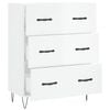 vidaXL Buffet Blanc brillant 69,5x34x90 cm Bois d'ingénierie