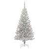 vidaXL Sapin de No&euml;l avec 150 LED avec support Argent 150 cm PET