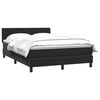 vidaXL Sommier &agrave; lattes de lit avec matelas noir 160x210 cm velours