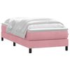 vidaXL Sommier &agrave; lattes de lit avec matelas rose 80x210 cm velours