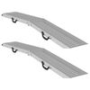 vidaXL Ramp de Chargement 2 pcs Argent 166 x 22,5 x 4,5 cm