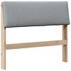 vidaXL T&ecirc;te de lit capitonn&eacute;e Gris clair 100 cm Pin massif