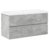 vidaXL Ensemble de meubles de salle de bain 2 pcs gris b&eacute;ton