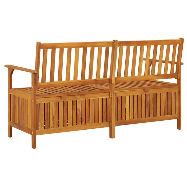 vidaXL Banc de rangement 148 cm Bois d'acacia solide