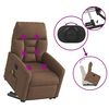 vidaXL Fauteuil de massage inclinable Marron Tissu