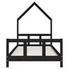vidaXL Cadre de lit pour enfants noir 90x190 cm bois de pin massif