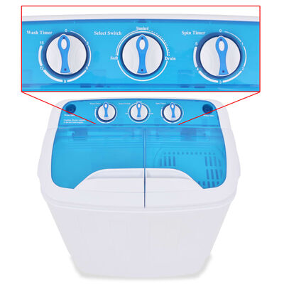 vidaXL Mini machine à laver à deux cuves 5,6 kg