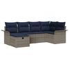 vidaXL Ensemble de canap&eacute; de jardin avec coussin 6 pcs Poly rotin