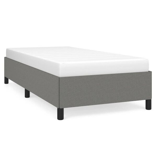 vidaXL Cadre de lit sans matelas gris fonc&eacute; 90x200 cm tissu