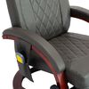 vidaXL Fauteuil de massage TV inclinable gris similicuir
