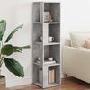 vidaXL Armoire d'angle Gris b&eacute;ton 33x33x132 cm Bois d&rsquo;ing&eacute;nierie
