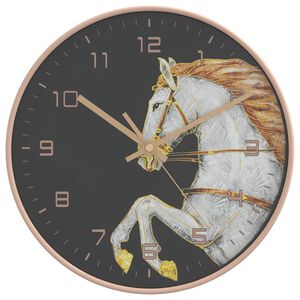 vidaXL Horloge murale dor&eacute; et blanc &Oslash;29,5 cm polystyr&egrave;ne et verre