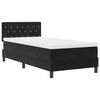 vidaXL Lit &agrave; ressort LED avec matelas Noir 90 x 200 cm Velours
