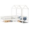 vidaXL Ensemble de lit et de banc avec toit sans matelas 75x190 cm