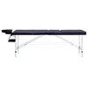 vidaXL Table de massage pliable 3 zones Aluminium Violet