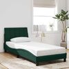 vidaXL Cadre de lit sans matelas Hanko vert fonc&eacute; 80x200 cm velours