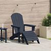 vidaXL Chaise Adirondack Bleu marine 82 x 74 x 92 cm HDPE