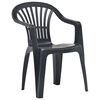 vidaXL Chaises empilables de jardin 45 pcs Plastique Anthracite