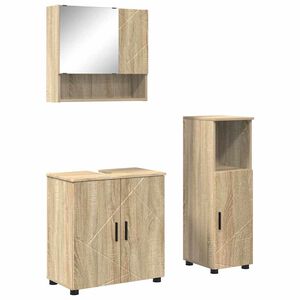 vidaXL Ensemble de mobilier de salle de bain 3 pc Ch&ecirc;ne Sonoma