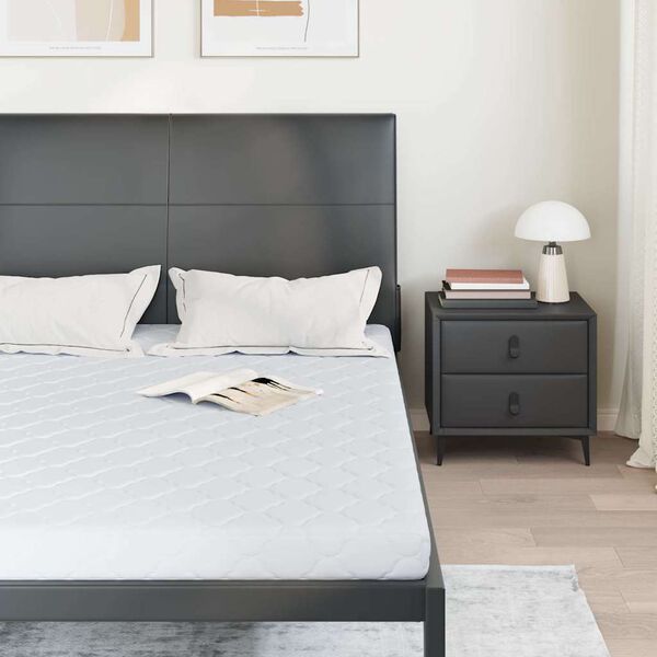 vidaXL Matelas Blanc 140 x 200 cm Tissu jacquard