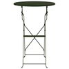vidaXL Table bistrot Vert fonc&eacute; &Oslash;50x71 cm Acier rev&ecirc;tu de poudre