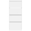 vidaXL Armoire &agrave; chaussures 4 tiroirs rabattables blanc 80x34x187,5 cm
