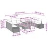 vidaXL Ensemble de canap&eacute; de jardin 11 pcs Beige Poly rotin