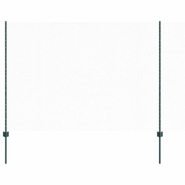 vidaXL Cl&ocirc;ture avec poteau Vert 1,5 x 10 m Acier et PVC