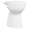 vidaXL Toilette sans rebord 7 cm hauteur suppl&eacute;mentaire Abattant amorti C&eacute;ramique blanche