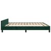 vidaXL Cadre de lit sans matelas vert fonc&eacute; 200x200 cm velours