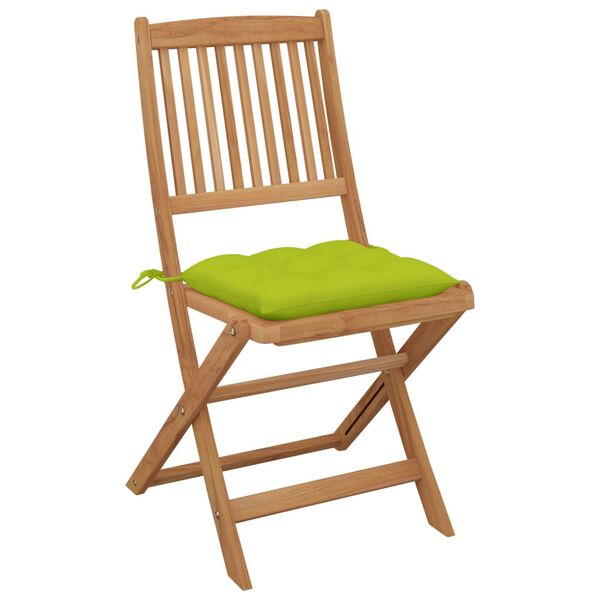 vidaXL Chaises pliables de jardin lot de 8 avec coussins Bois d'acacia