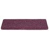 vidaXL Tapis d'escalier 30 pi&egrave;ces 65 x 21 x 4 cm Violet fonc&eacute; Bord rectangulaire