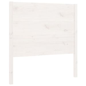 vidaXL T&ecirc;te de lit Blanc 106x4x100 cm Bois massif de pin
