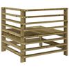 vidaXL Canap&eacute; d'angle de jardin bois de pin impr&eacute;gn&eacute;