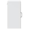 vidaXL Armoire murale de cuisine avec porte en verre Porto gris b&eacute;ton