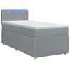 vidaXL Lit de box spring avec matelas et LED Gris clair 90 x 190 cm