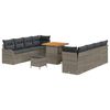 vidaXL Ensemble de canap&eacute; de jardin 11 pc 10-Nombre de places Gris