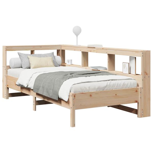 vidaXL Lit biblioth&egrave;que sans matelas 100x200 cm bois massif de pin