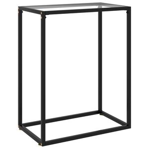 vidaXL Table console Transparent 60x35x75 cm Verre trempé